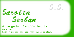 sarolta serban business card